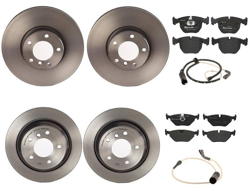 BMW Brembo Brake Kit - Pads &  Rotors Front and Rear (324mm/298mm) (Low-Met) 34352229018 - Brembo 1596850KIT